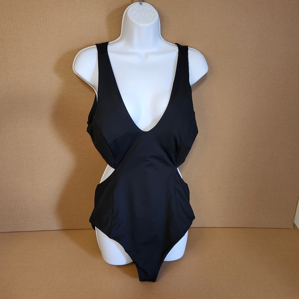 Elegant Black One-Piece Swimsuit